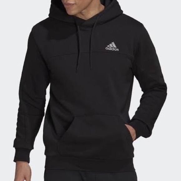 Adidas STADIUM FLEECE BADGE OF SPORT HOODIE - Picture 1 of 12
